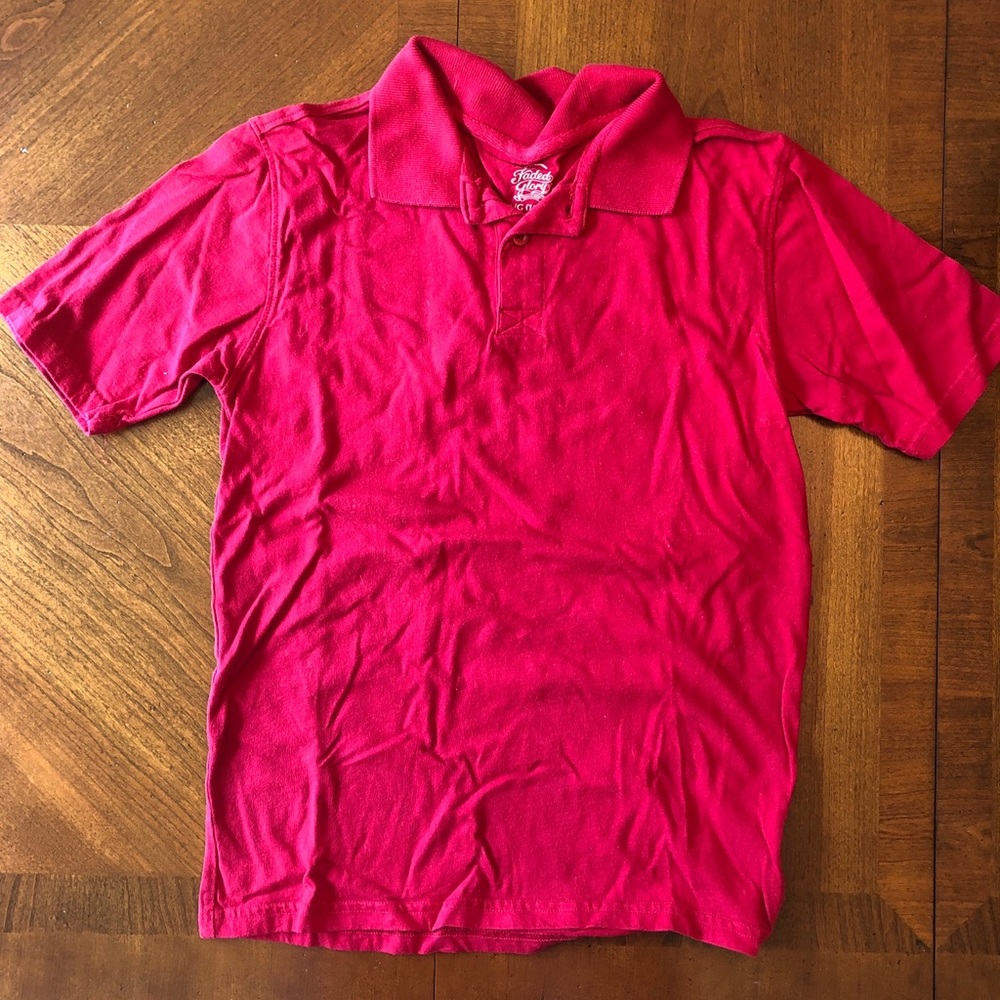 Boys Red Short Sleeve Shirt